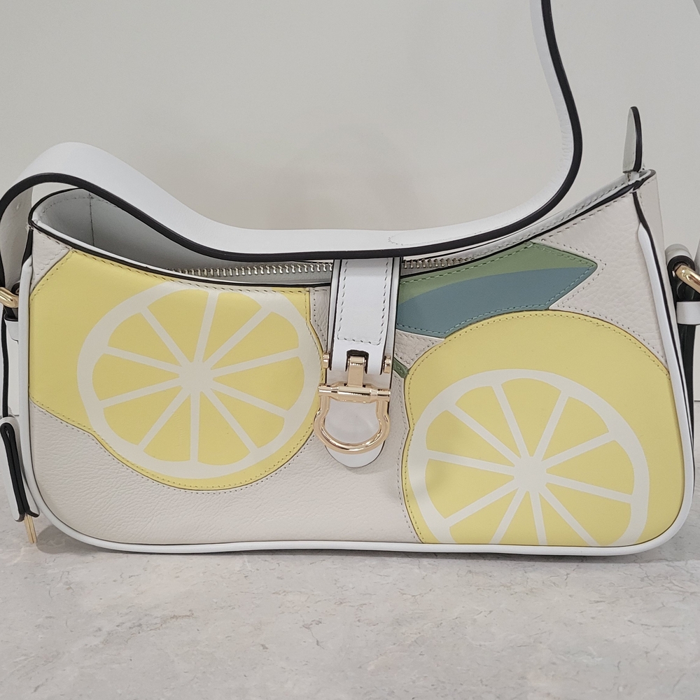 RADLEY LONDON White and Yellow Lemon Clutch